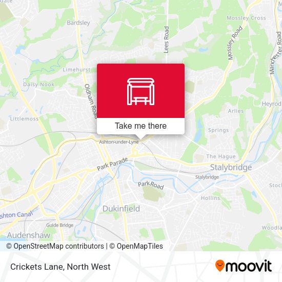 Crickets Lane map