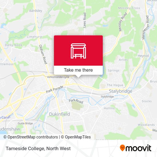 Tameside College map