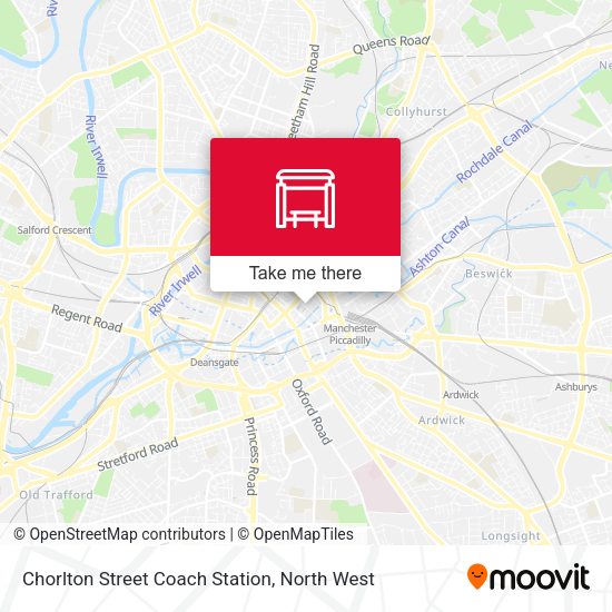 Chorlton Street Coach Station map