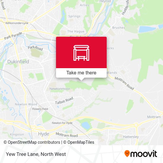 Yew Tree Lane map