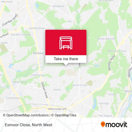 Exmoor Close map