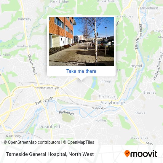 Tameside General Hospital map
