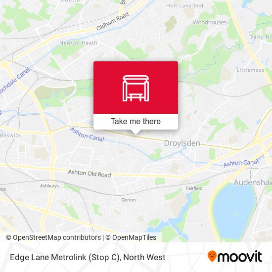 Edge Lane Metrolink (Stop C) map