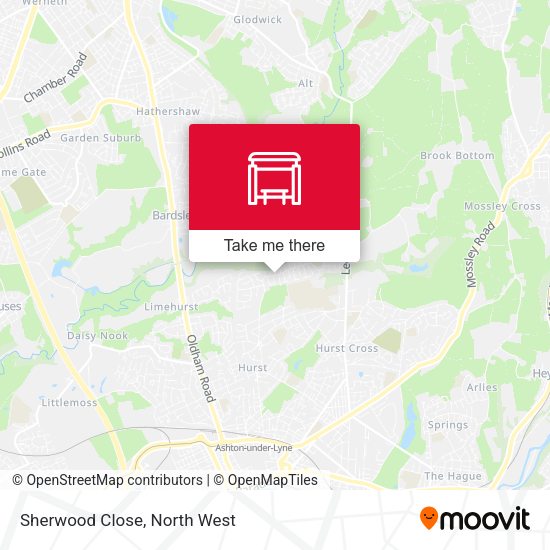 Sherwood Close map