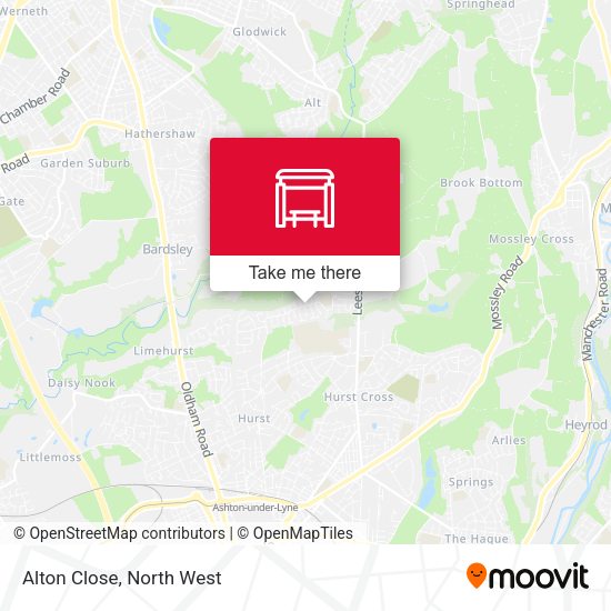 Alton Close map