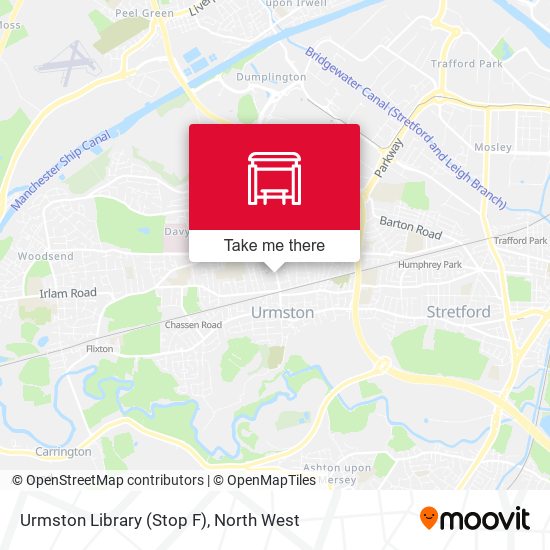 Urmston Library (Stop F) map