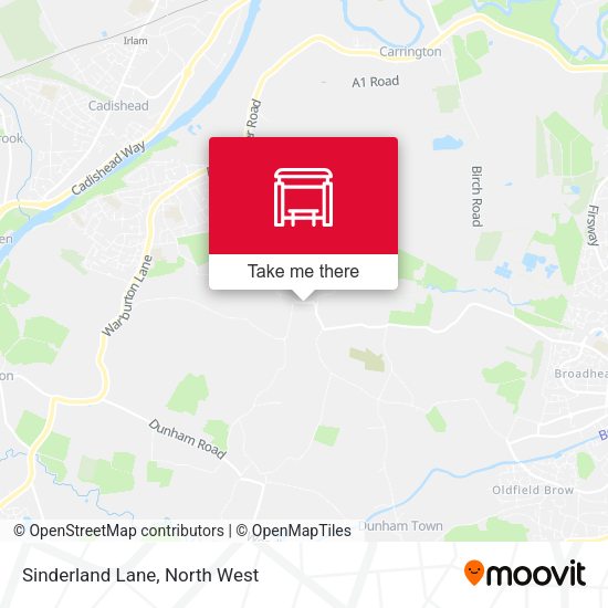 Sinderland Lane map