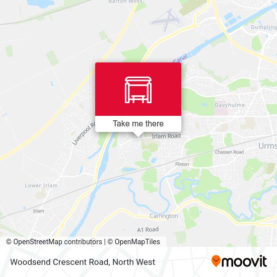 Woodsend Crescent Road map