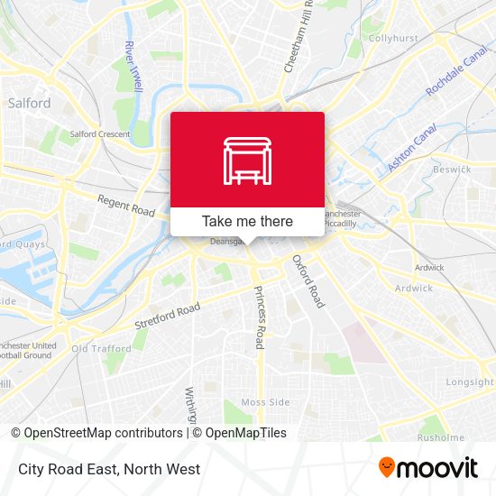 City Road East map