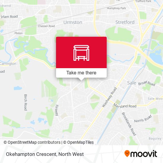 Okehampton Crescent map