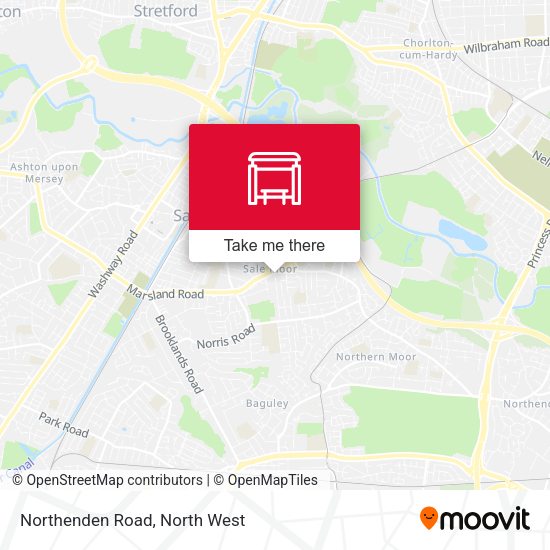 Northenden Road map