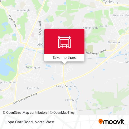 Hope Carr Road map