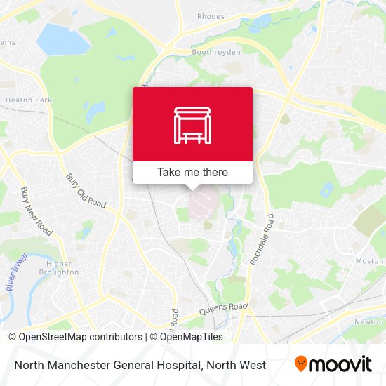 North Manchester General Hospital map