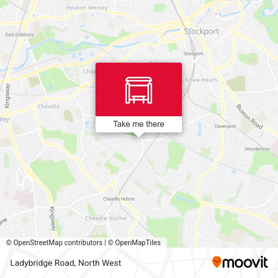 Ladybridge Road map