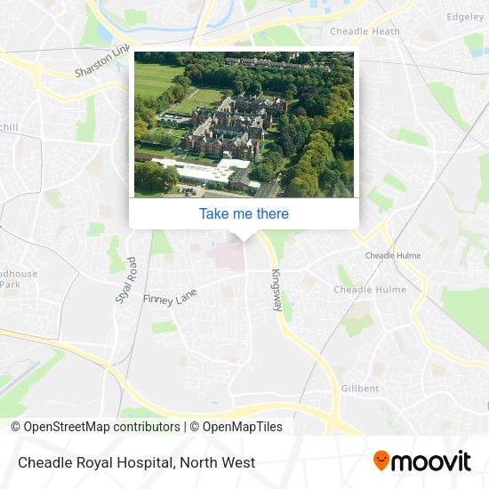 Cheadle Royal Hospital map