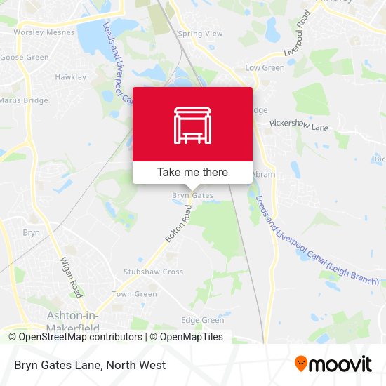 Bryn Gates Lane map