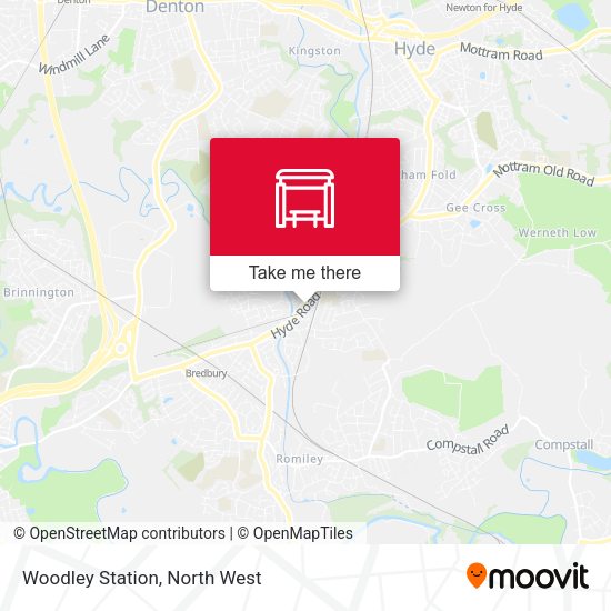 Woodley Station map