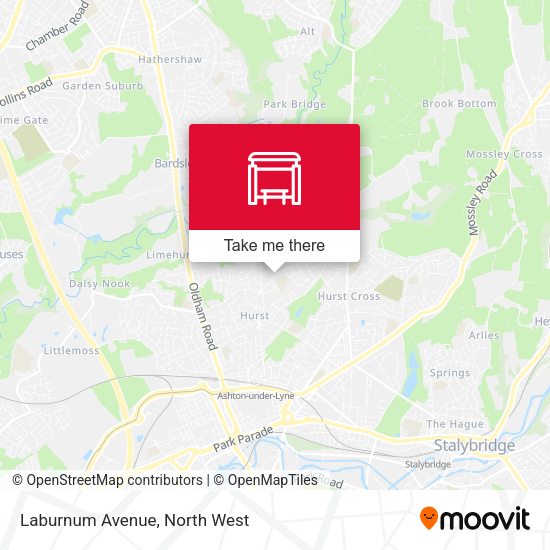 Laburnum Avenue map