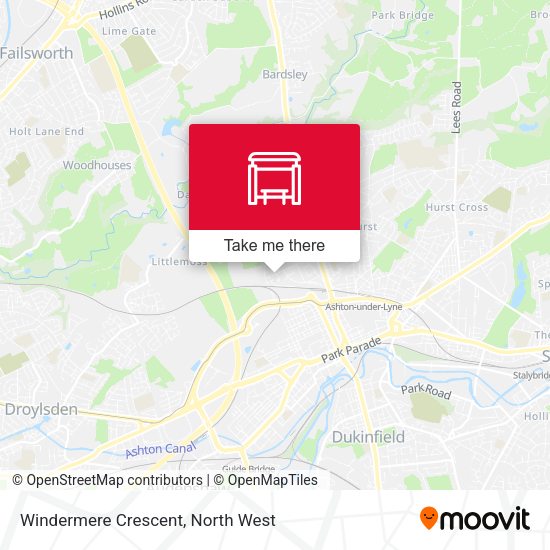 Windermere Crescent map