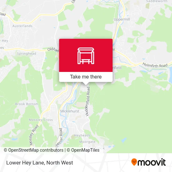 Lower Hey Lane map