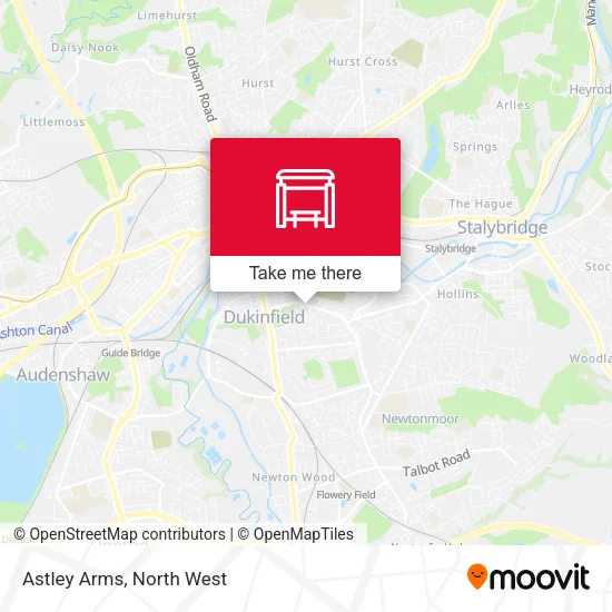 Astley Arms map