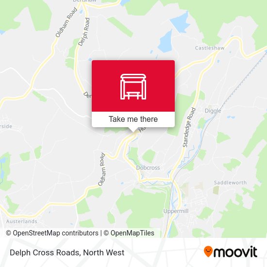 Delph Cross Roads map
