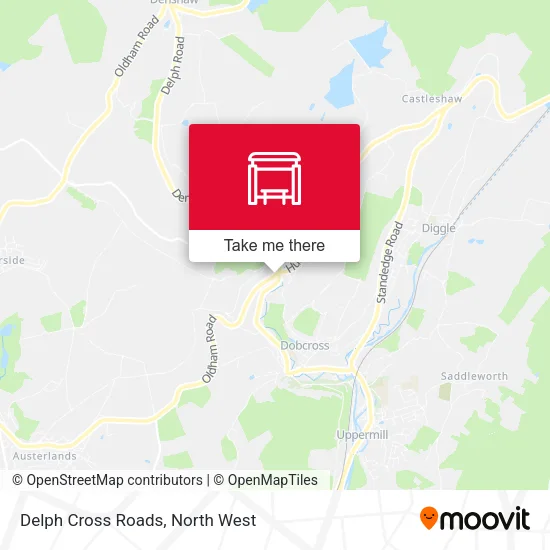 Delph Cross Roads map