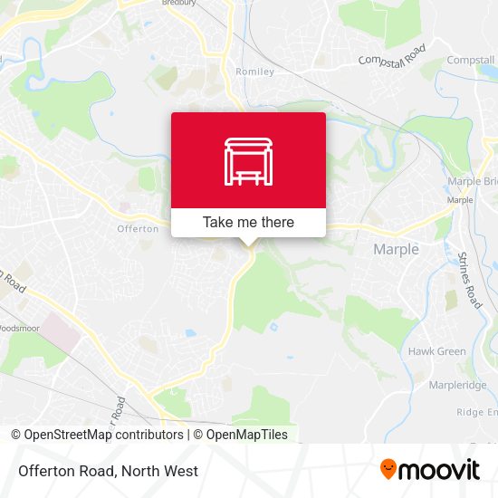 Offerton Road map