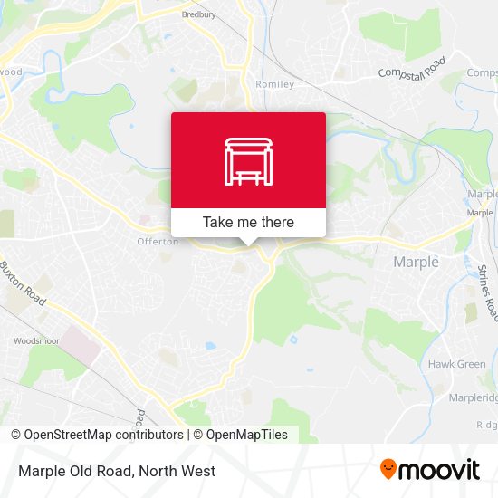 Marple Old Road map