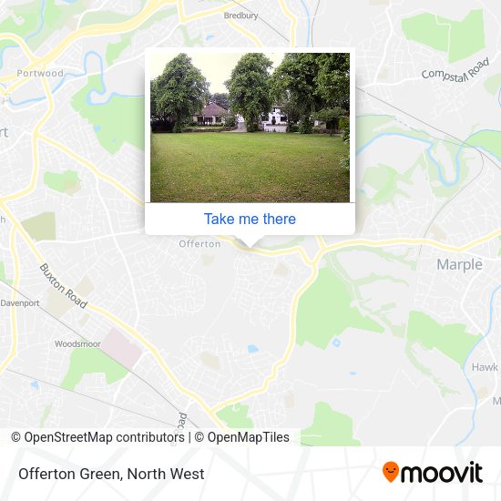 Offerton Green map