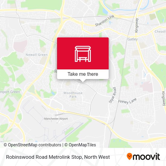 Robinswood Road Metrolink Stop map