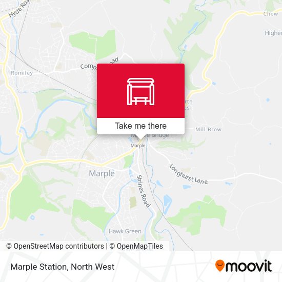 Marple Station map
