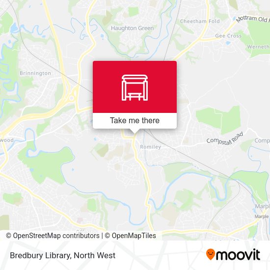 Bredbury Library map