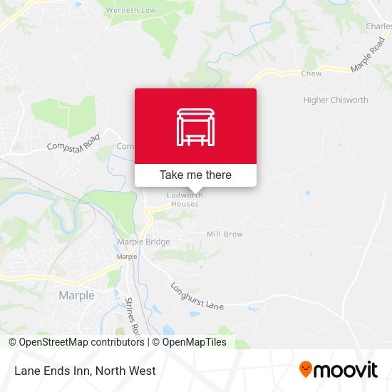Lane Ends Inn map