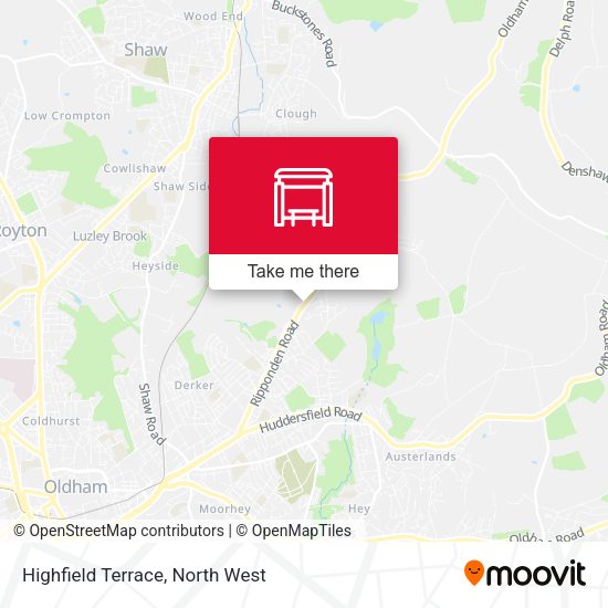Highfield Terrace map