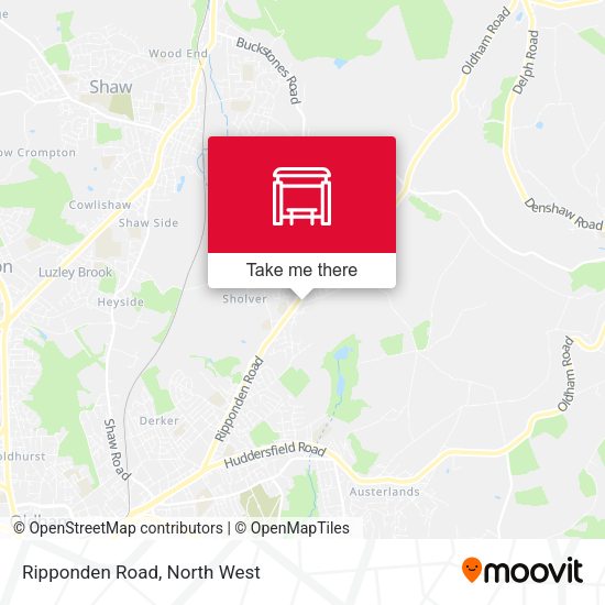 Ripponden Road map
