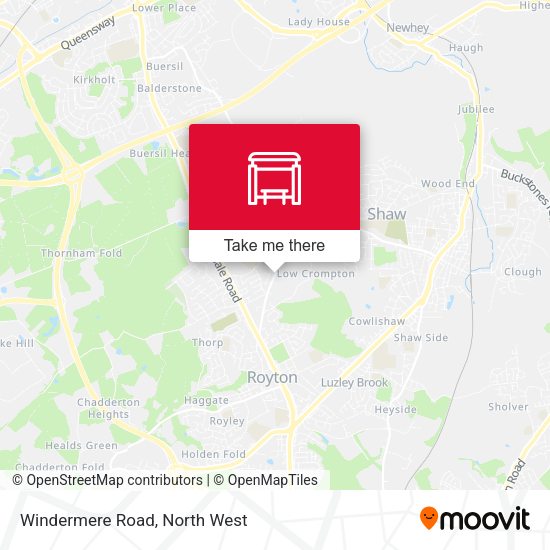 Windermere Road map