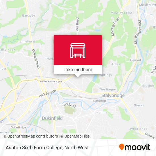 Ashton Sixth Form College map