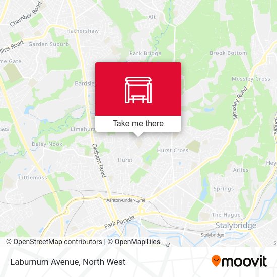 Laburnum Avenue map