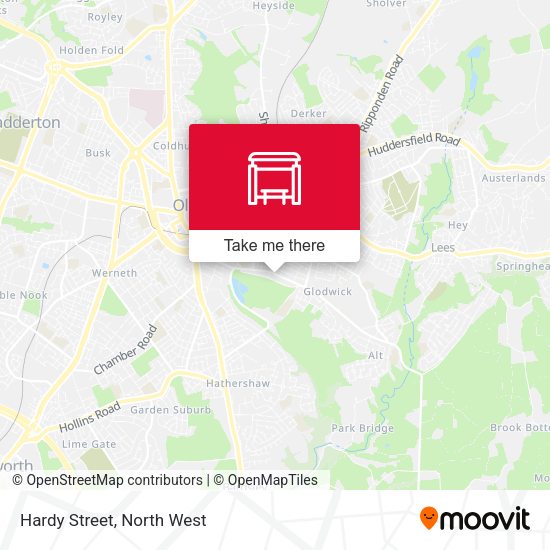 Hardy Street map