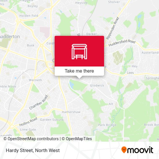 Hardy Street map