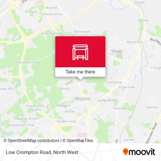 Low Crompton Road map