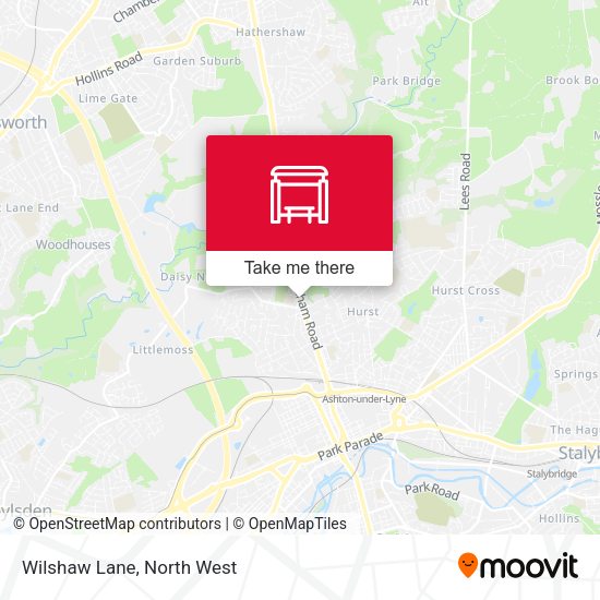 Wilshaw Lane map