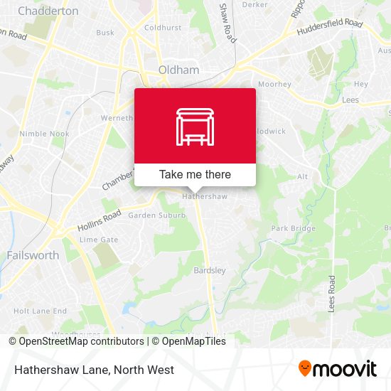 Hathershaw Lane map