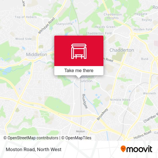 Moston Road map