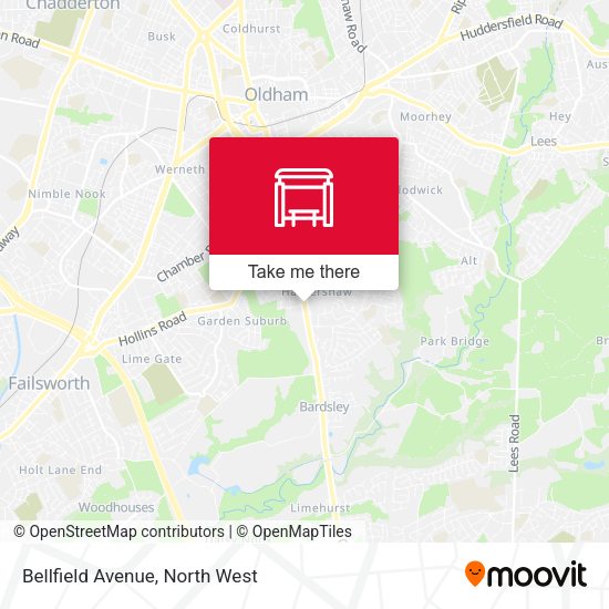 Bellfield Avenue map