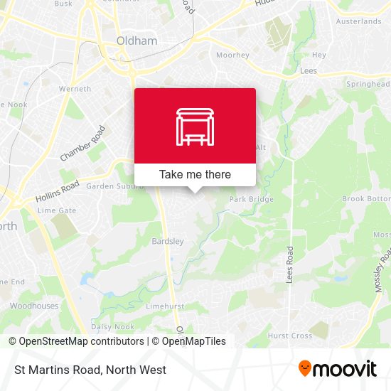 St Martins Road map
