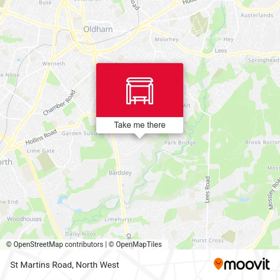 St Martins Road map
