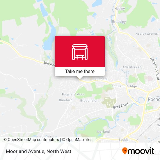 Moorland Avenue map