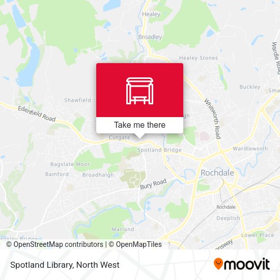 Spotland Library map